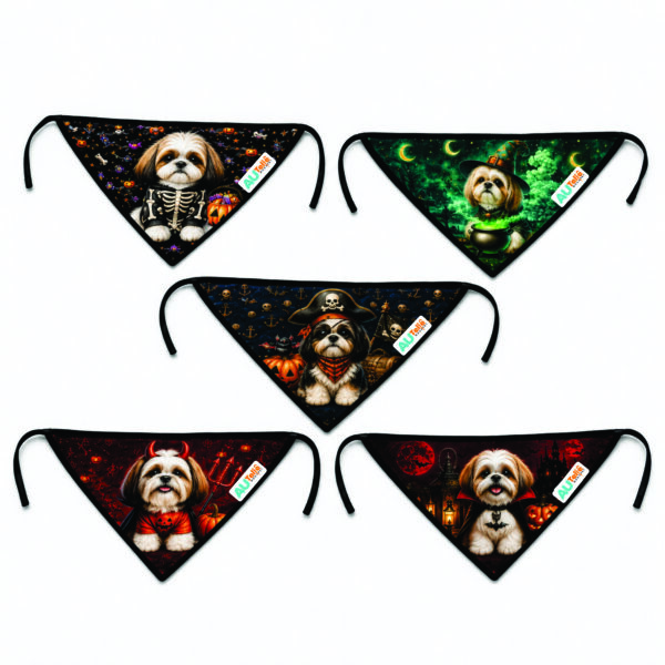 Bandana Halloween dos Shih-tzus - 10 und