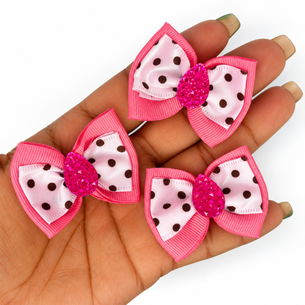 Laço Duplo Sobreposto Rosa Poá